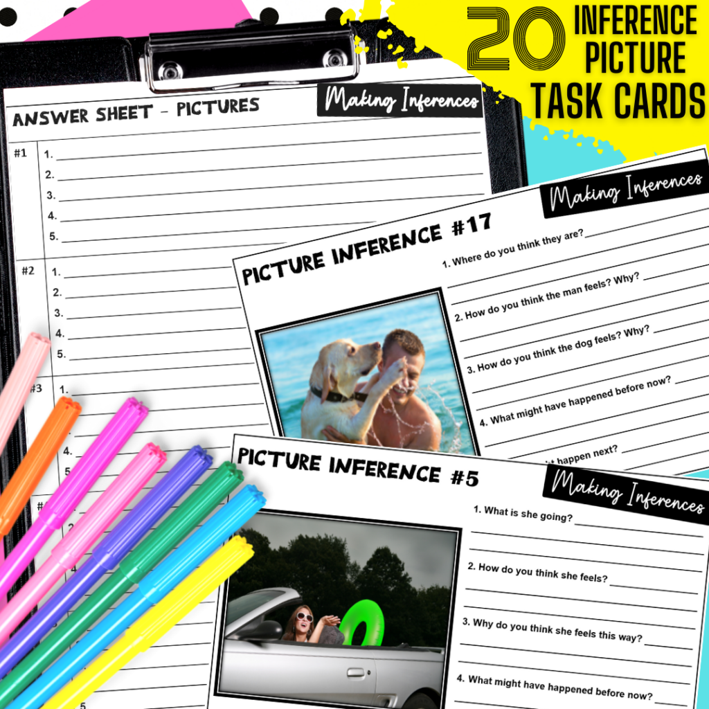 Reading Comprehension Task Cards for 3rd-6th Grade Test Prep MINI ...