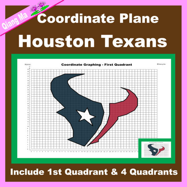 Super Bowl Coordinate Plane Graphing Picture: Houston Texans | Made By ...