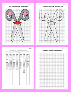 Back to School Coordinate Plane Graphing Picture: Scissors | Made By ...