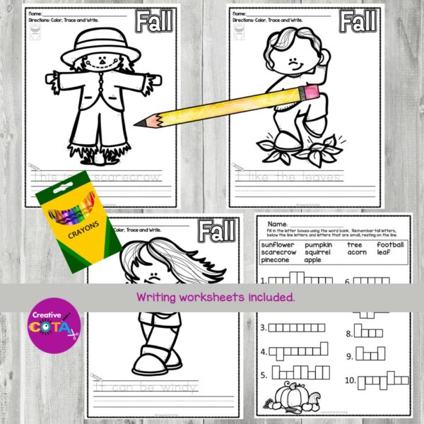 Fall Occupational Therapy Fine Motor Visual Perception Worksheets and ...