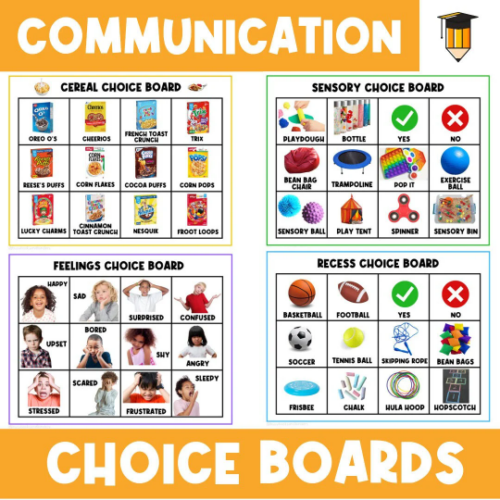 Autism Communication Choice Board | Visual Aid | PECS | Communication ...