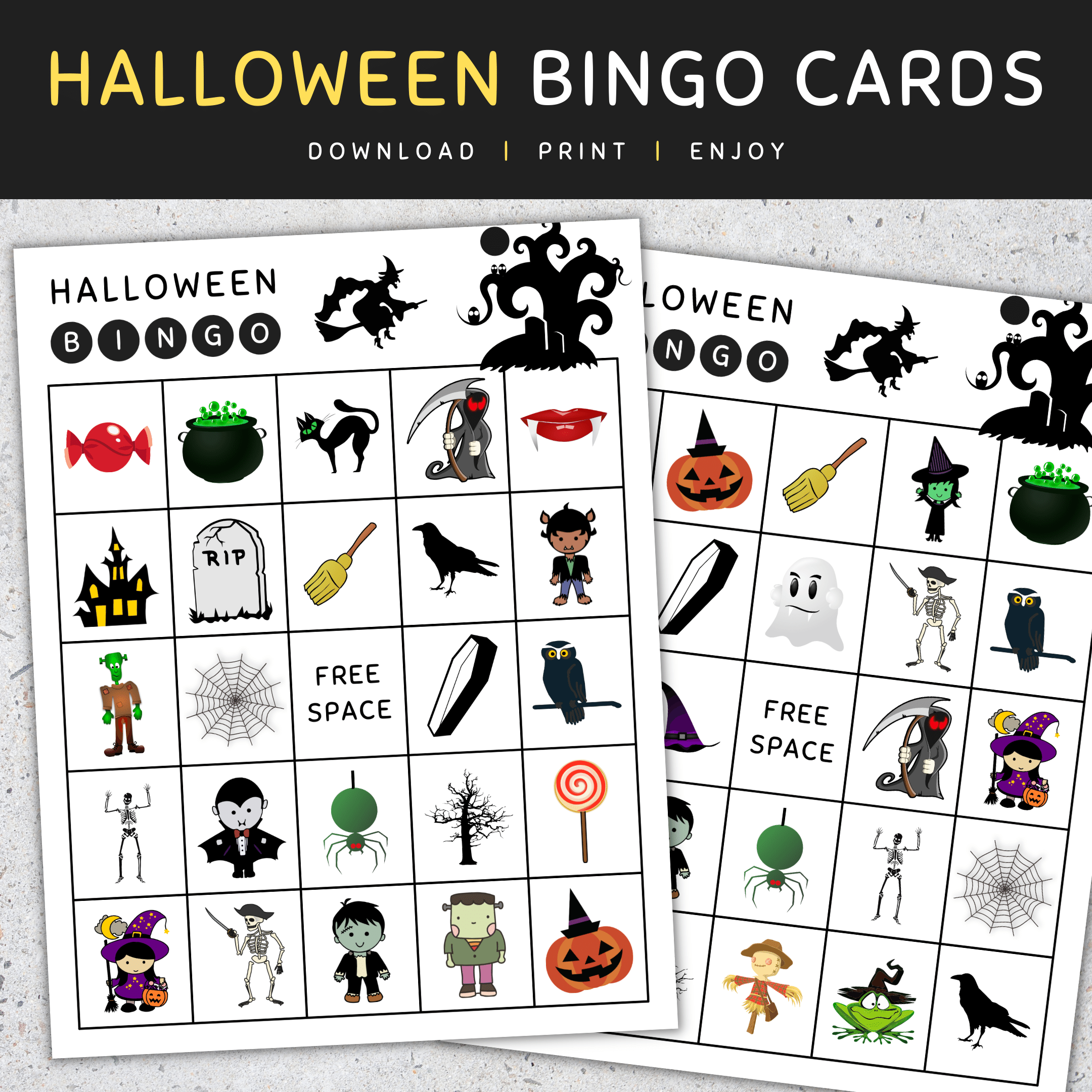 Halloween Bingo Cards For Kindergarten At Emma Gillies Blog