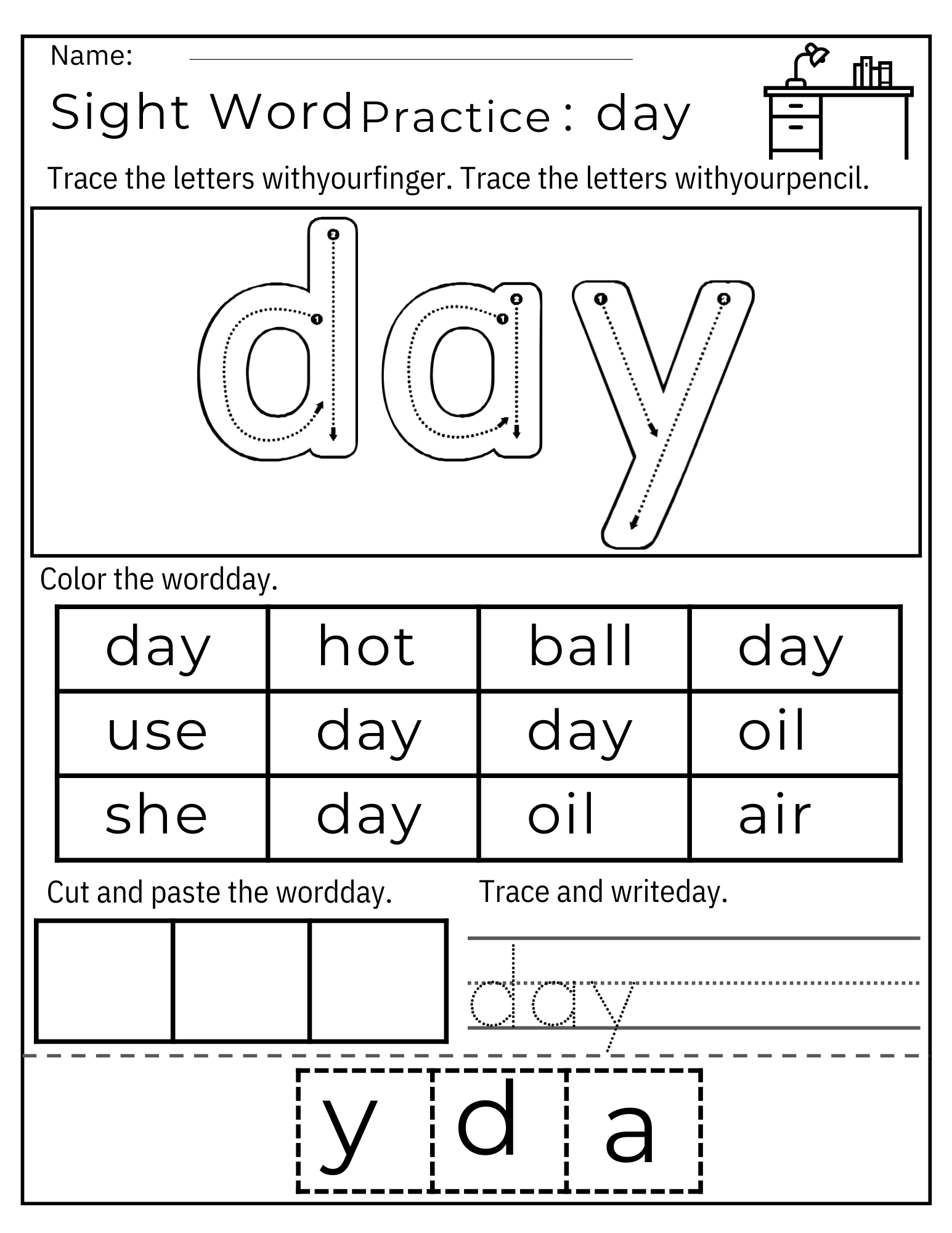 Kids' Activity Book | Sight Word Practice 10 pages - Made By Teachers