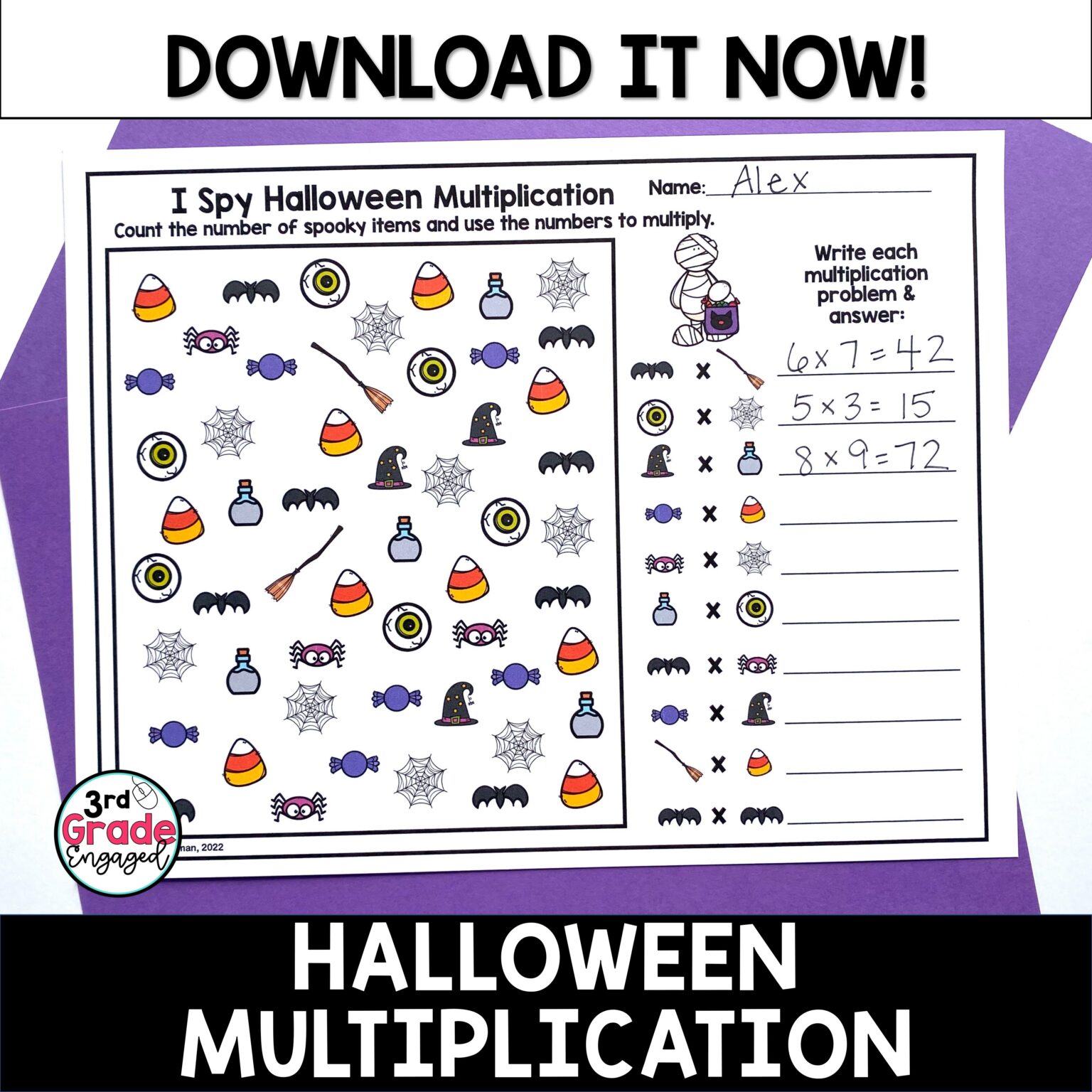 FREE Halloween Math Multiplication Worksheets Made By Teachers