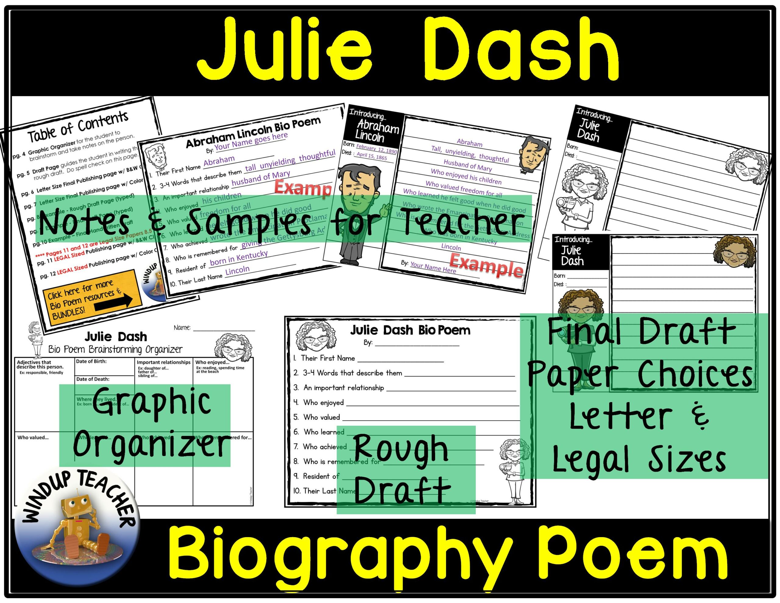 Julie Dash Poem Writing Activity | Made By Teachers