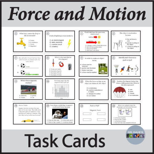 Force and Motion Task Cards Forces Review Cards | Made By Teachers