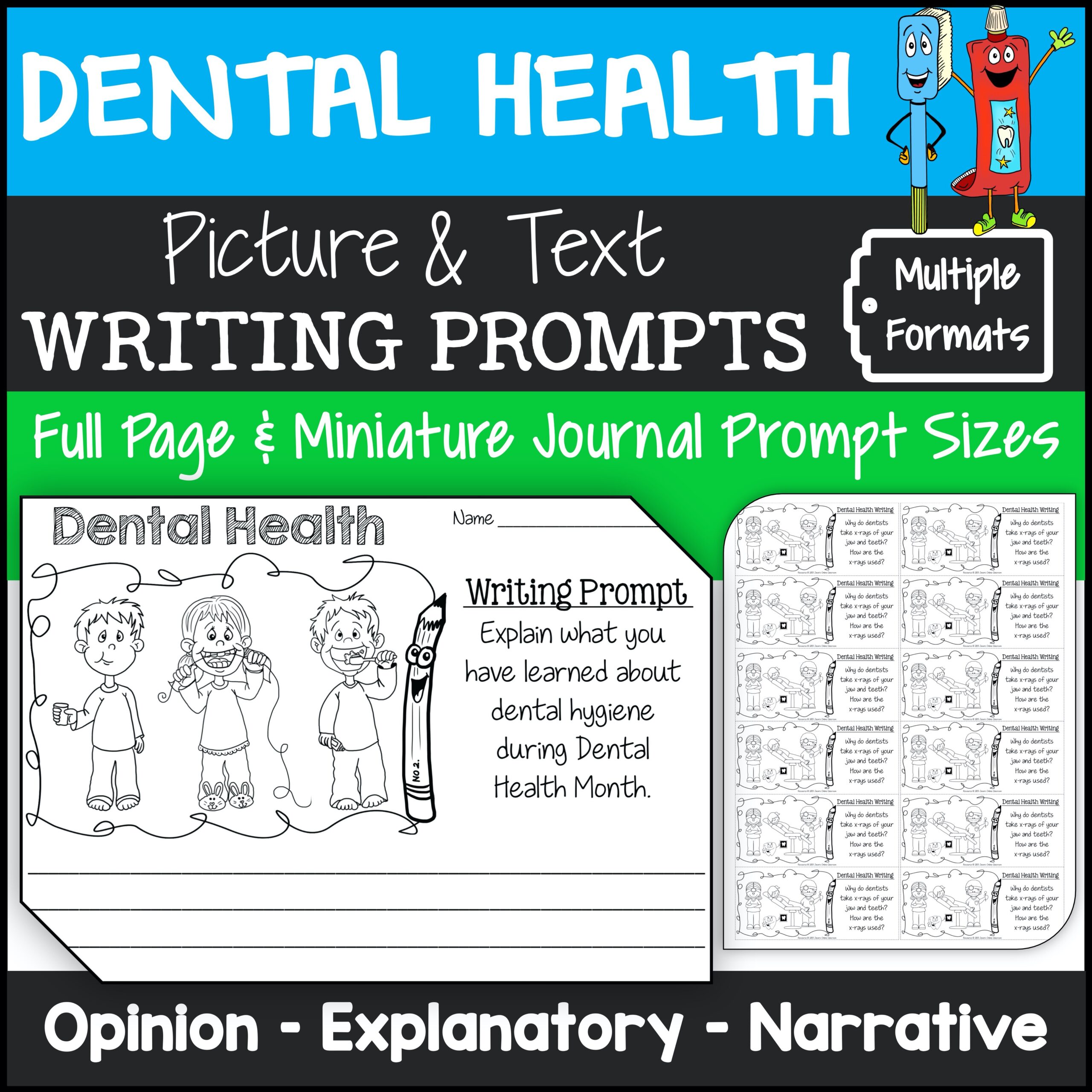 Dental Health Writing Prompts