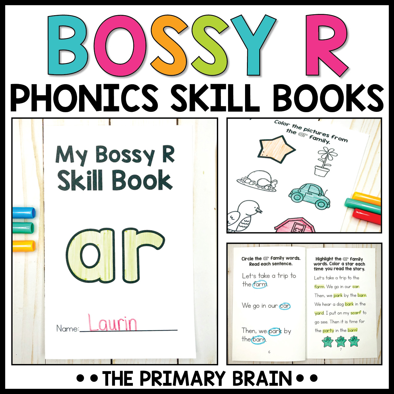 Bossy R Phonics Printable Books For R Controlled Vowels Practice Made 
