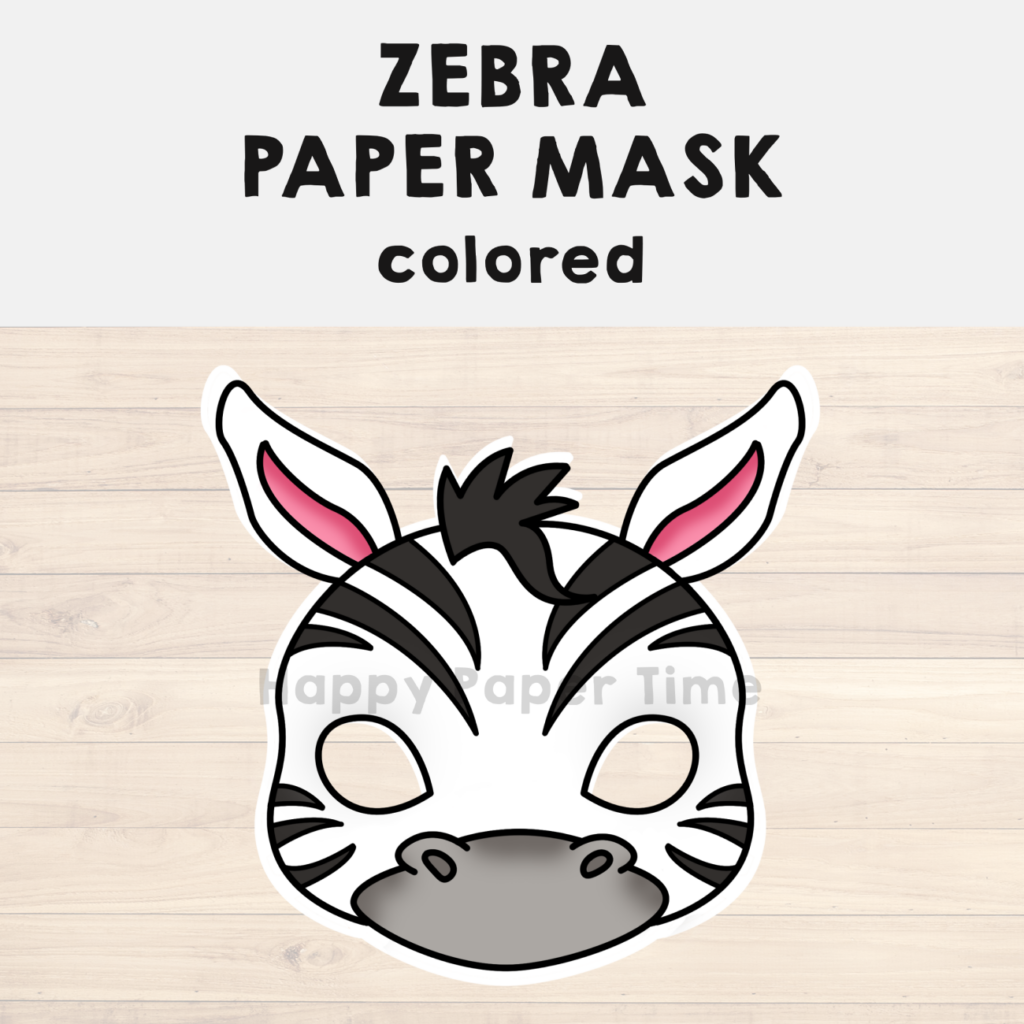 Zebra Paper Mask Printable African Animal Craft Activity Template zebra-paper-mask-printable-african-animal-craft-activity-template