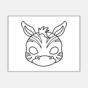 Zebra Paper Masks Printable African Animal Coloring Craft Activity Template | Made By Teachers