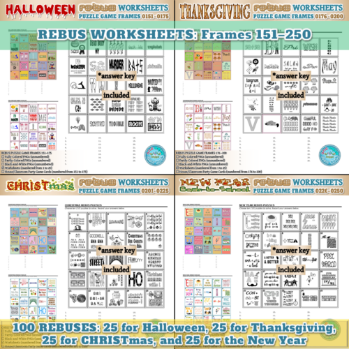 Partly Colored Rebus Worksheets - Made By Teachers