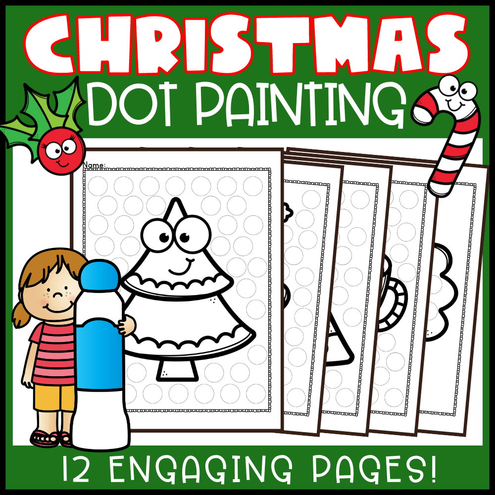 Winter Dot MEGA Painting Bundle, Dot Marker Activities, Pages for Do a
