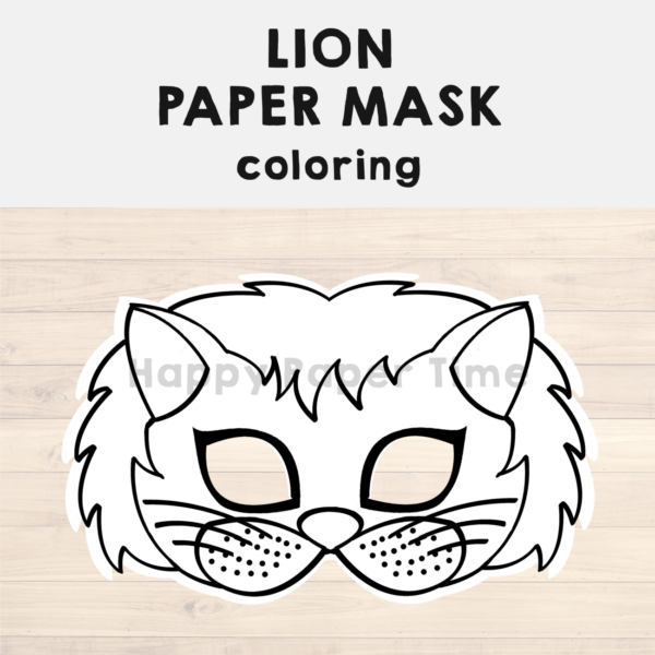 Lion Paper Mask Printable Africa Animal Coloring Craft Activity Template Made By Teachers