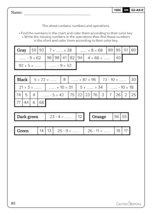 Winter Math Mystery Pictures: Hundred Charts (Place value, Add ...