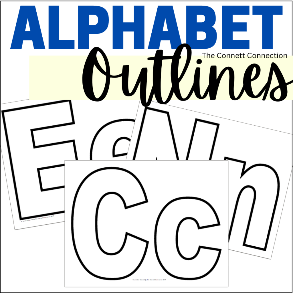Letter Outlines For Capital And Lowercase Letters Made By Teachers