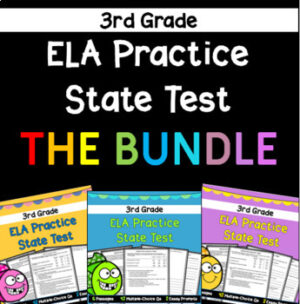 3rd Grade ELA Practice State Test BUNDLE: State Test Prep - Made By ...