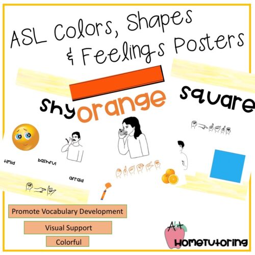 ASL Colors, Shapes, & Feelings Posters I Watercolor Decor | Made By ...