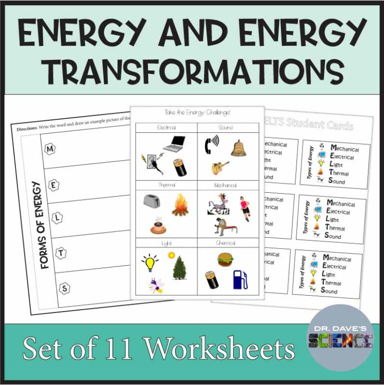 Forms Of Energy Worksheets Made By Teachers