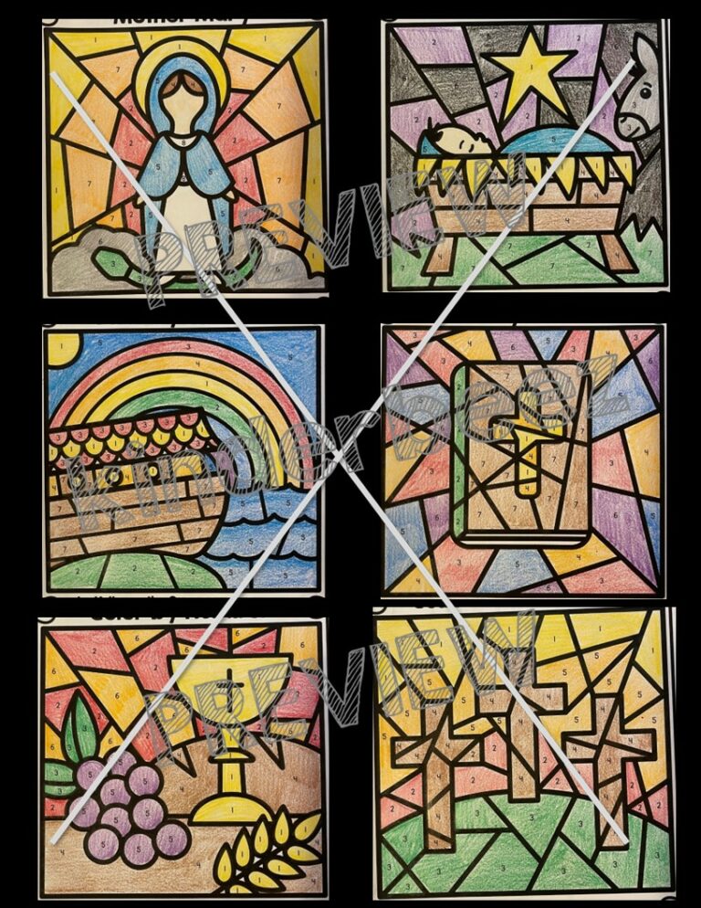 Bible Color By Number, Bible Coloring Pages Made By Teachers