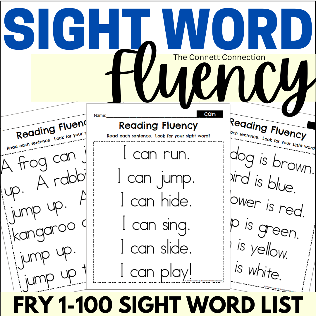 Fry 1-100 Sight Word Fluency Passages - No Prep Sight Word Stories