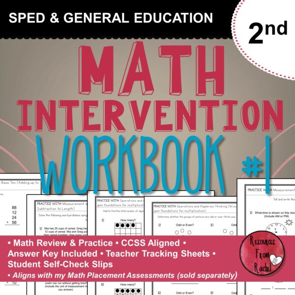 Math Intervention Workbook 2nd grade Book 1 Made By Teachers