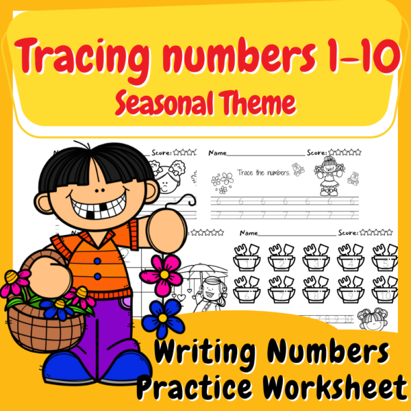 Tracing numbers 1 10 made by teachers