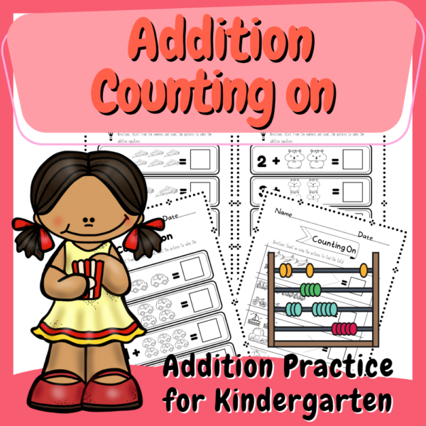 Counting on strategy counting on to add for kindergarten made by