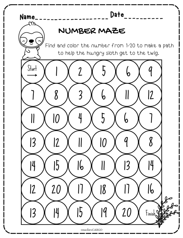 Tracing Numbers 120 Writing Numbers 120 WorksheetsFill in the