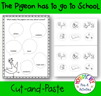 The Pigeon has to got to School Cut-and-Paste