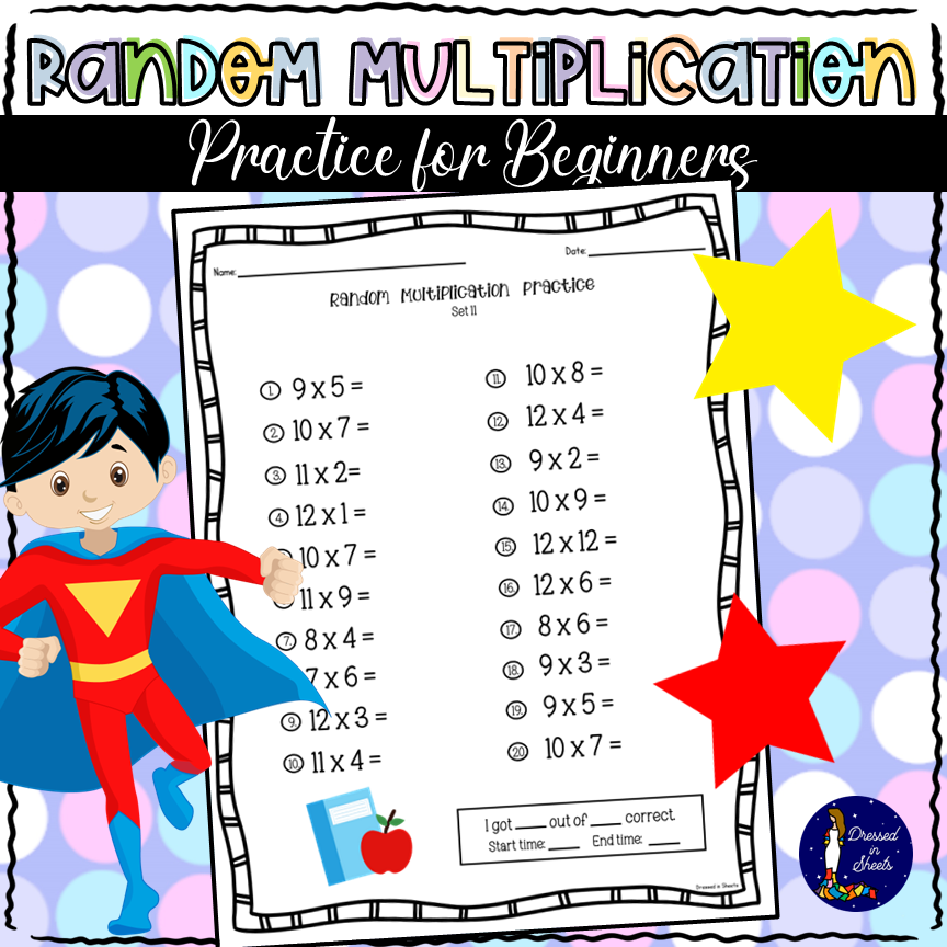 Random Multiplication Practice for Beginners - Made By Teachers