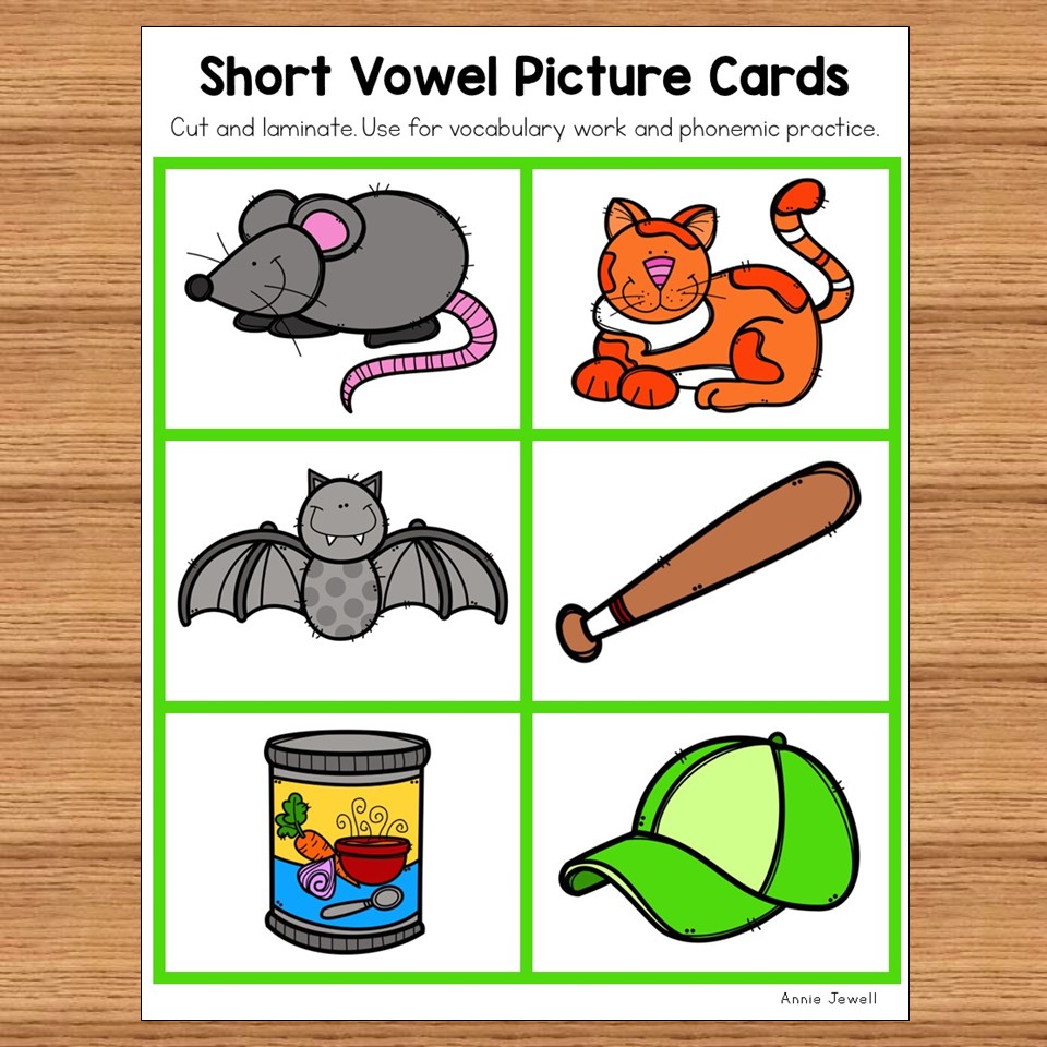 Short Vowel Flash Cards and Picture Cards - Short a | Made By Teachers