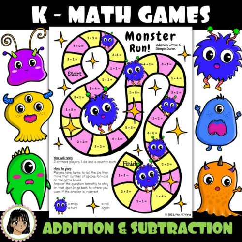 Games for addition and subtraction made by teachers