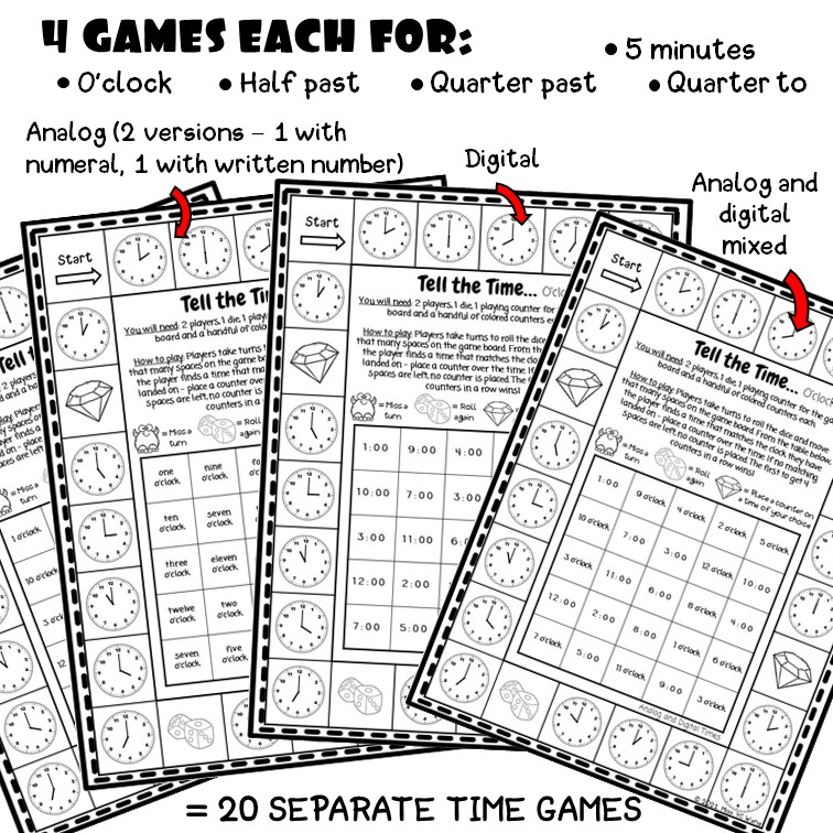 Games for Telling the Time Made By Teachers