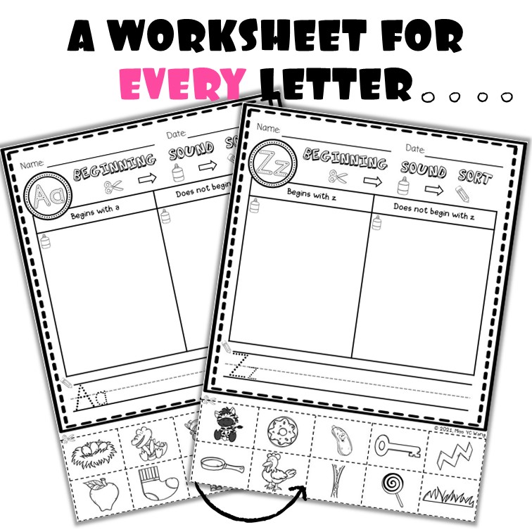 Beginning Sound Sort Worksheets | Made By Teachers