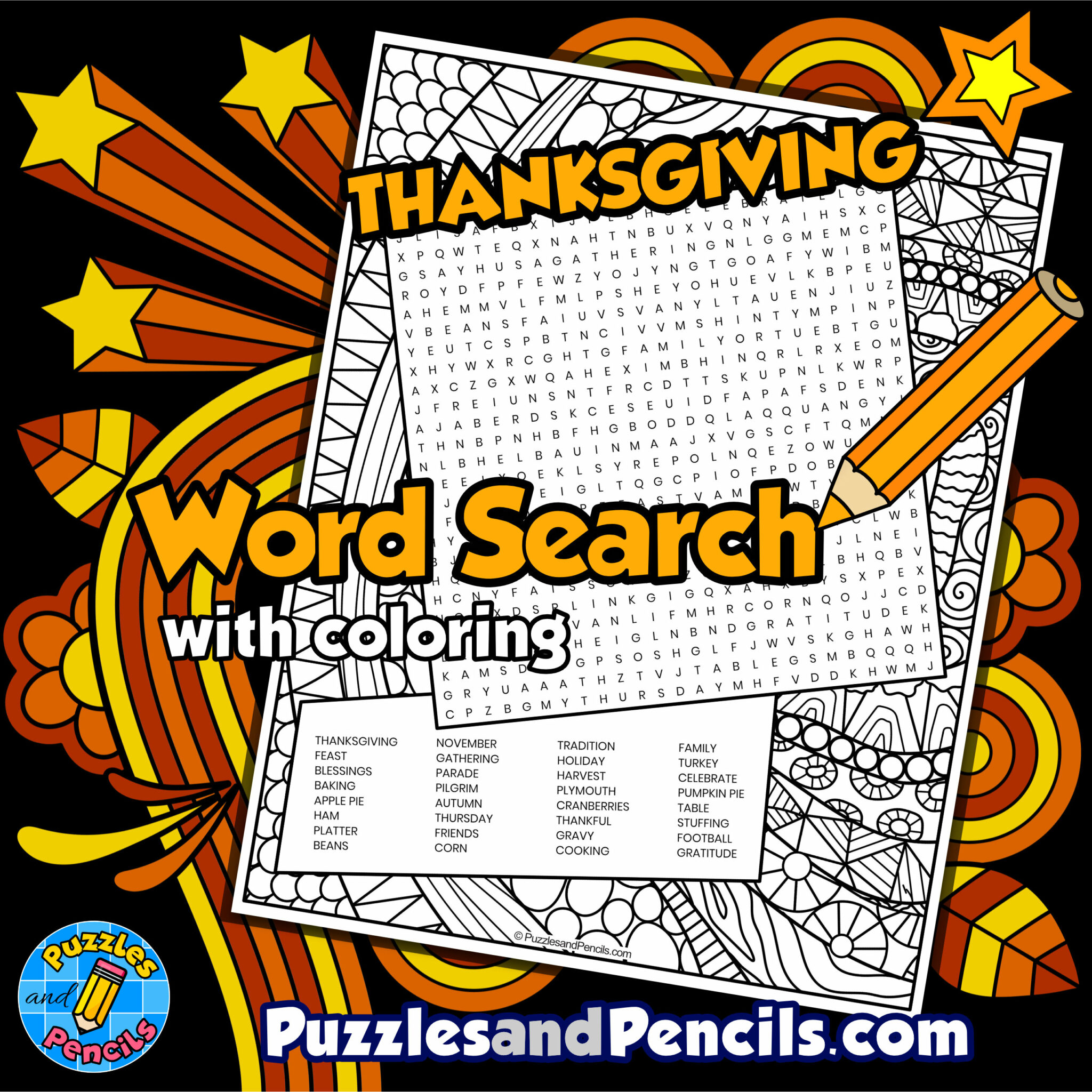 Thanksgiving Word Search Puzzle Activity Page With Coloring Give Thanksgiving Word Search Puzzle Activity Page With Coloring Give
