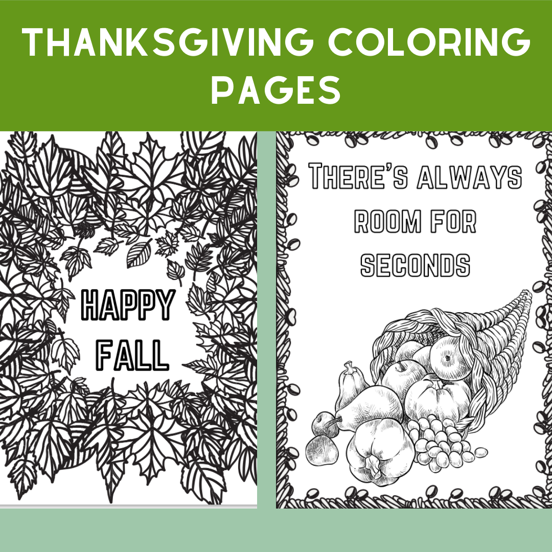 High School Thanksgiving Coloring Pages | Three Holiday Coloring Pages ...