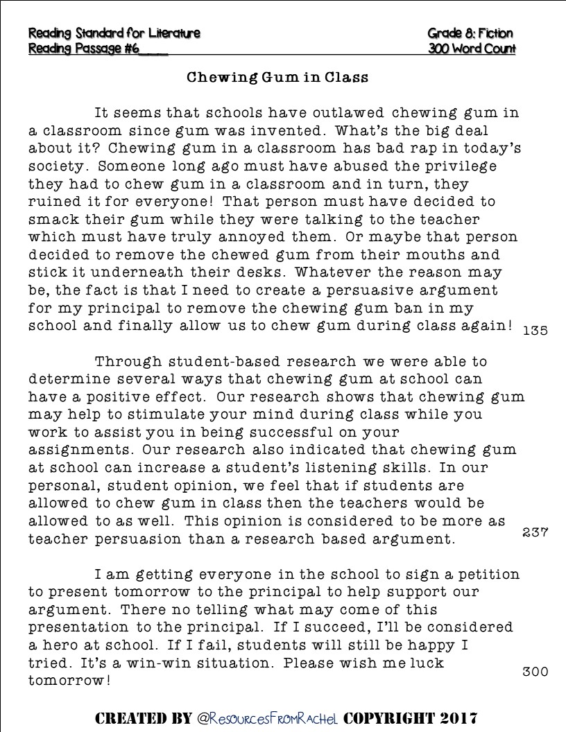 Reading Comprehension Assessments 8th Grade Volume 2 Made By Teachers
