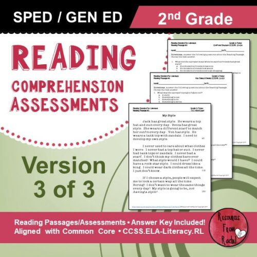 Reading Comprehension Assessments 2nd grade volume 2 | Made By Teachers