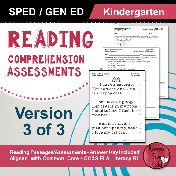 Reading Comprehension Assessments 4th grade volume 1 | Made By Teachers