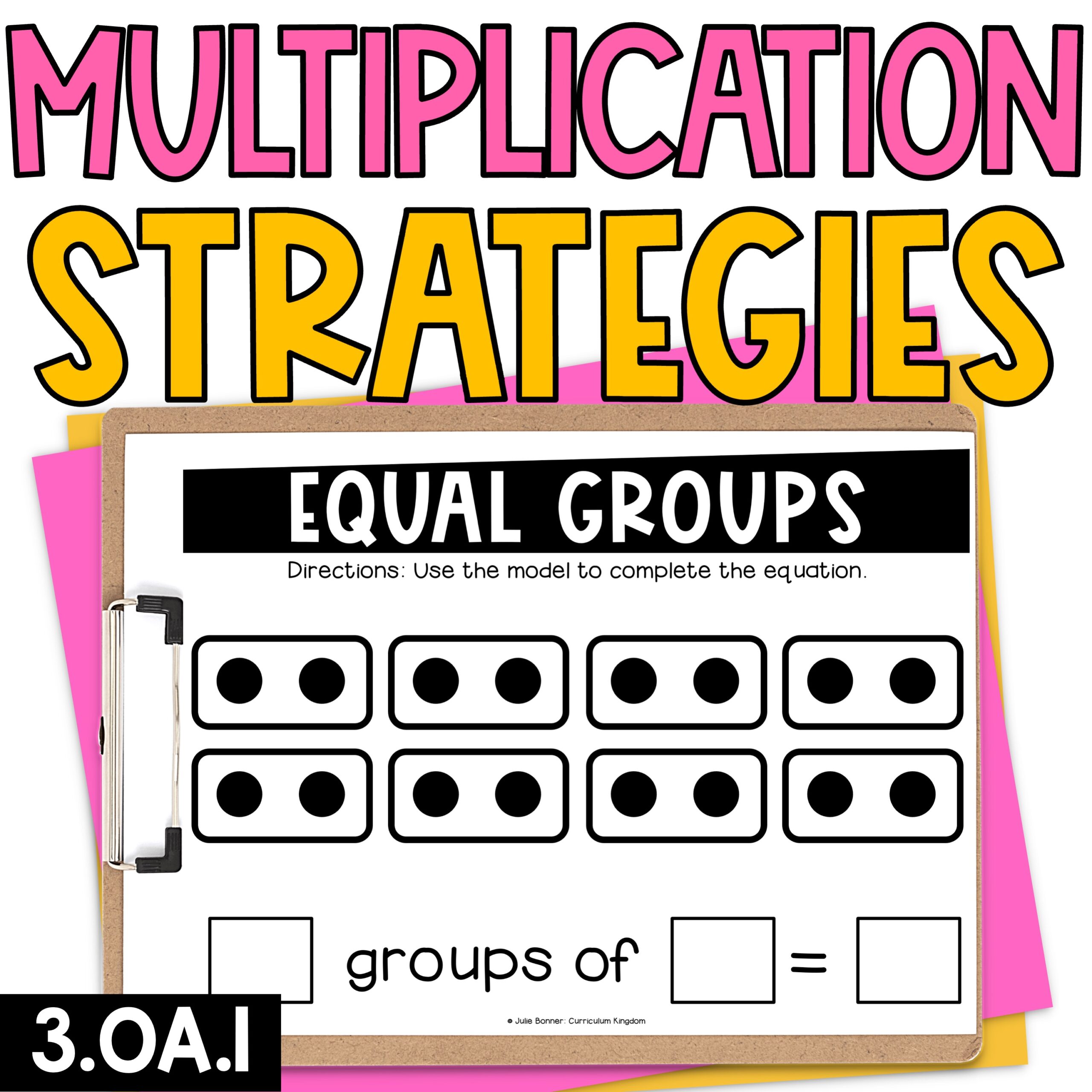 Multiplication Strategies Anchor Chart