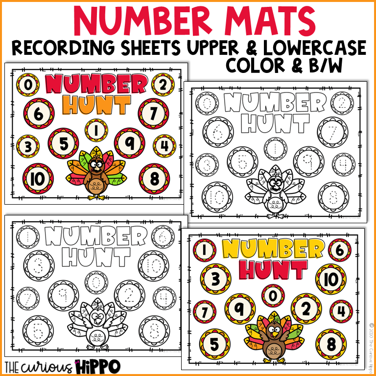 Turkey number hunt preschool Made By Teachers
