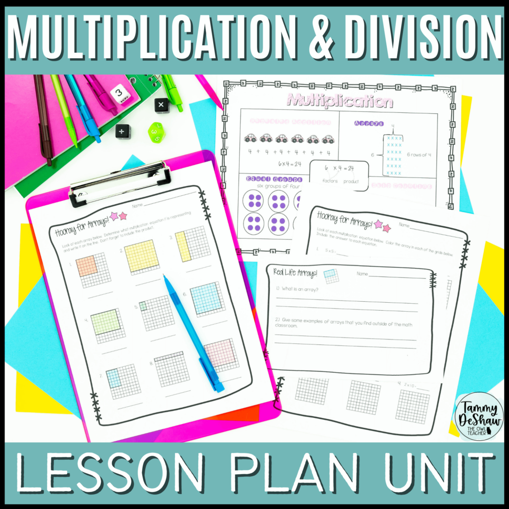 Multiplication and Division Activities Worksheets Lessons Guided