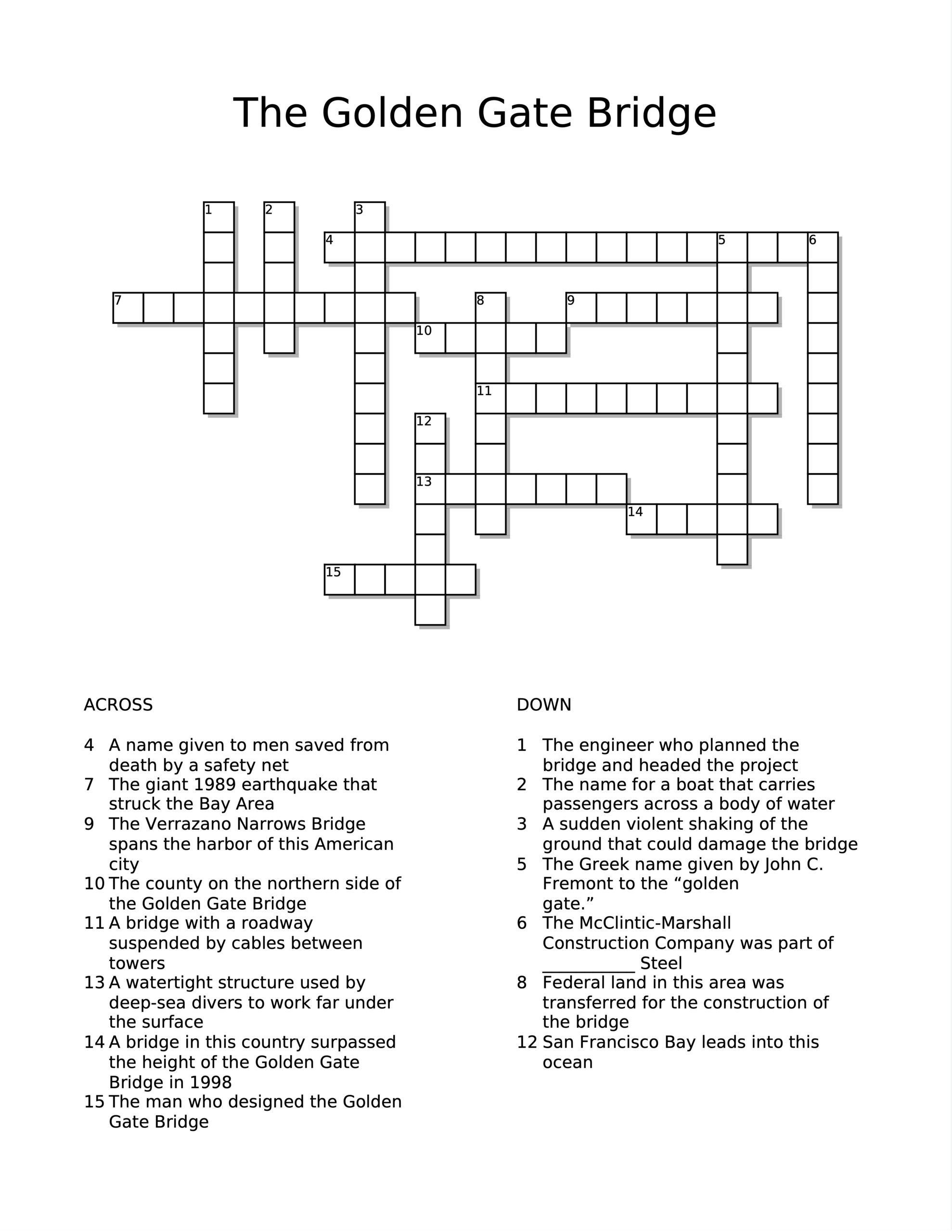 The Golden Gate Bridge Reading Comprehension Passage Made By Teachers