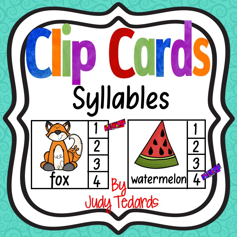 Clip Cards {Syllables} | Made By Teachers