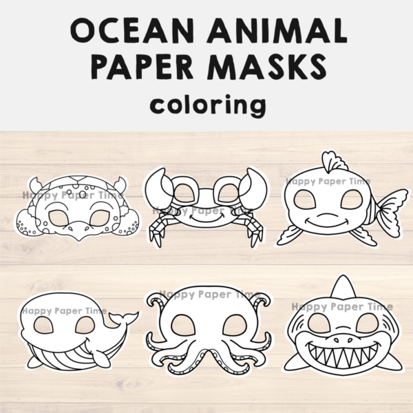 ocean-animal-paper-masks-printable-sea-coloring-craft-activity-costume