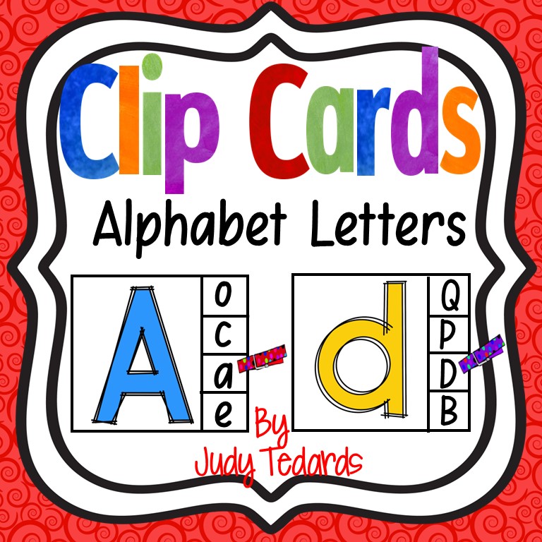 Clip Cards Capital and Lower case Letters