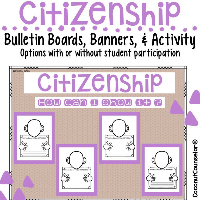 Citizenship Bulletin Board, Banner, & Activity