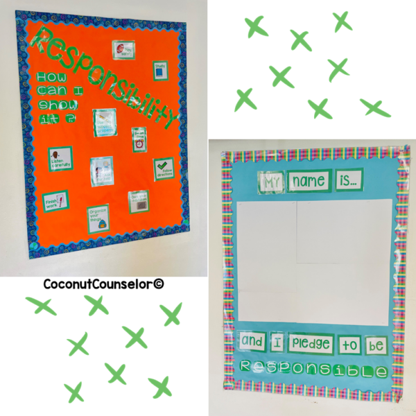Responsibility Bulletin Board, Banner, & Activity Made By Teachers