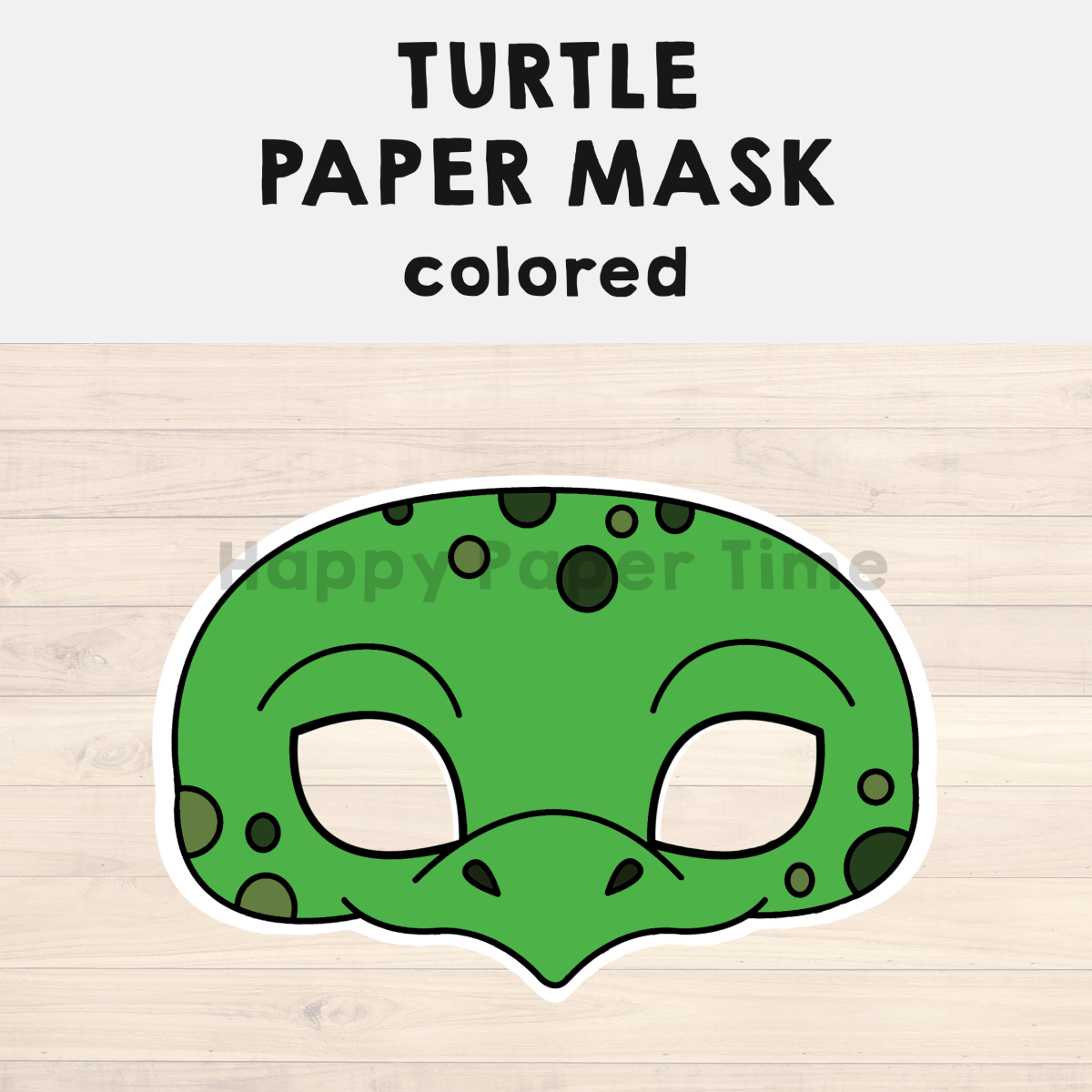 Printable Turtle Mask