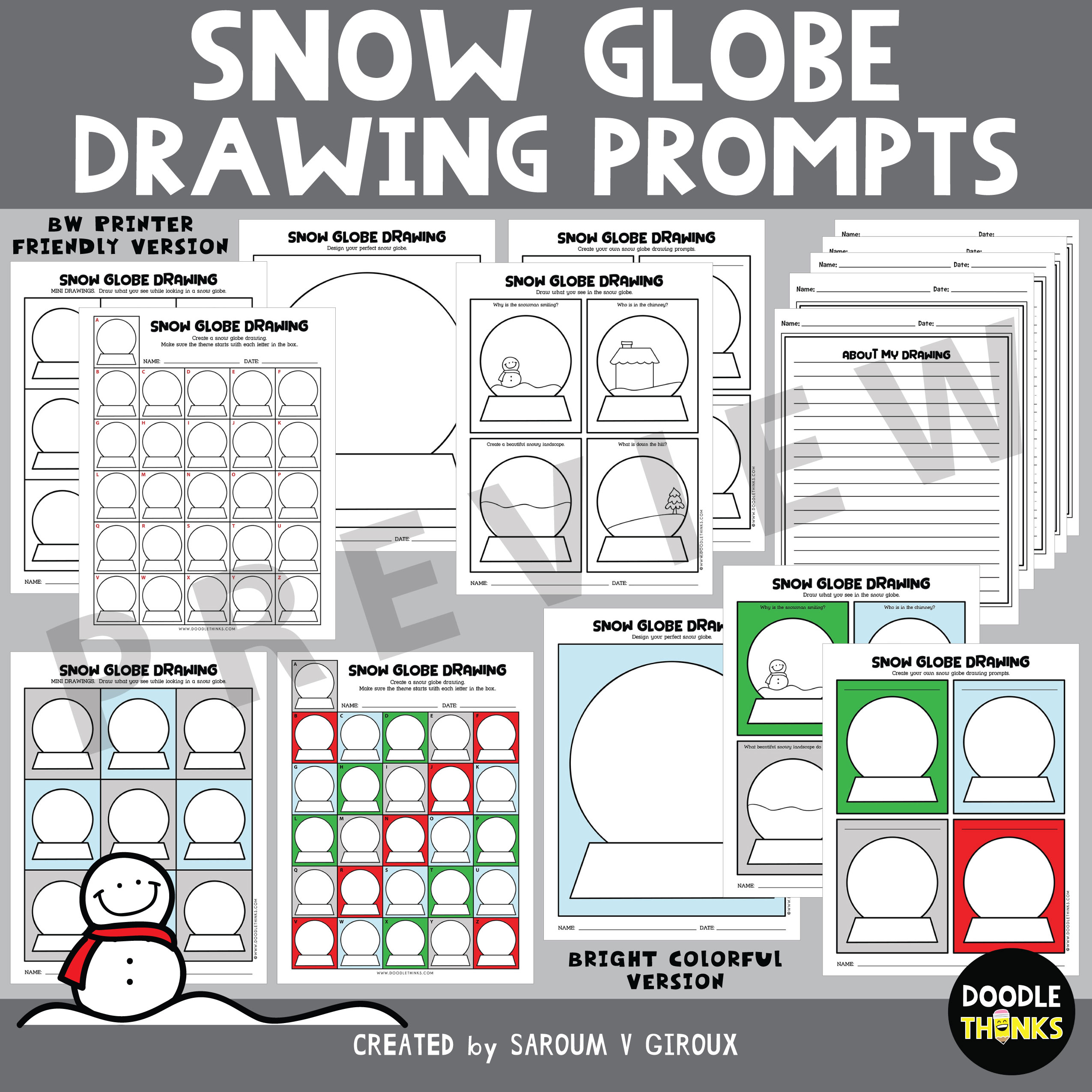 Snow Globe Drawing Prompts Made By Teachers